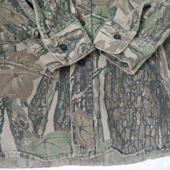 Vintage Winchester Men's XL Camo Shirt Long Sleeve Cotton Canvas Tree Hunting - Picture 7 of 11